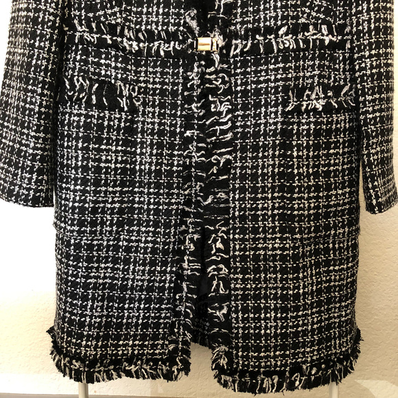 DKNY Tweed Topper Jacket, Oxford, Black, 16 - Picture 7 of 7